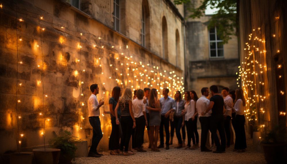 La lumière dans une soirée organisée à Bordeaux